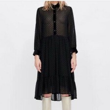 ZARA Swiss Dot Sheer dress
