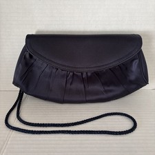 La Regale Vintage Iridescent Blue Gold Chain Kiss-Lock Evening Bag Clutch