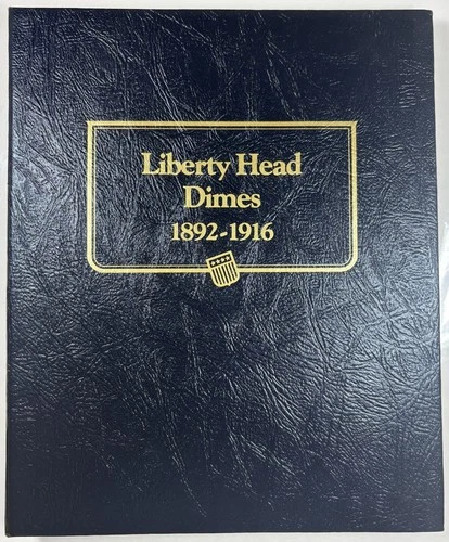 Liberty Head Barber Silver Dime Starter Set 1893-1916 w/25 Coins w/Whitman Album