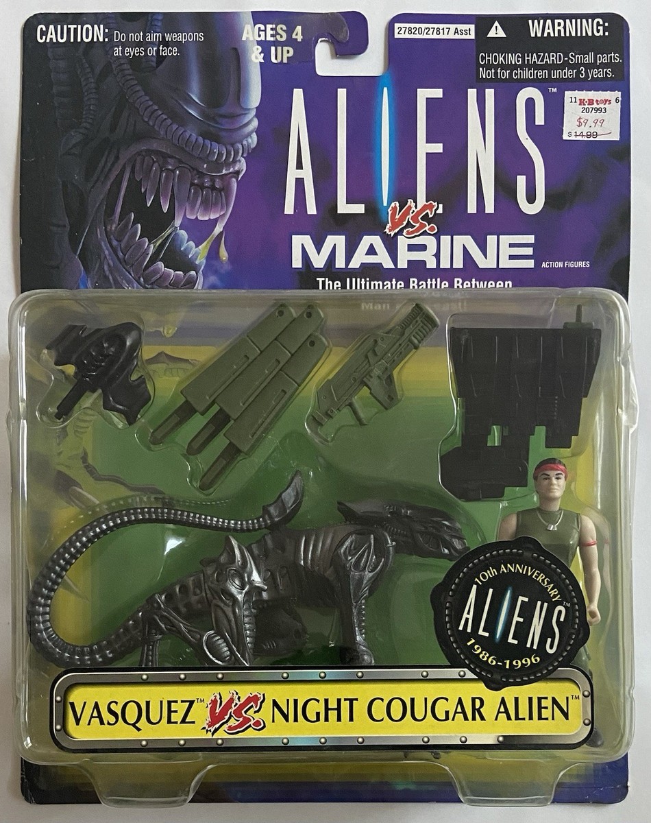 Kenner Aliens Vs Marine VASQUEZ VS NIGHT COUGAR ALIEN Action 