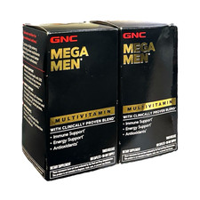 GNC Mega Men Multivitamin 180 Caplets Immune Support Energy Support 2 Pack 