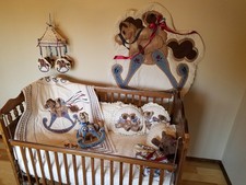 Baby Nursery Decor Daisy Kingdom New, Vintage, Quilt, Wall Hanging, Sheets