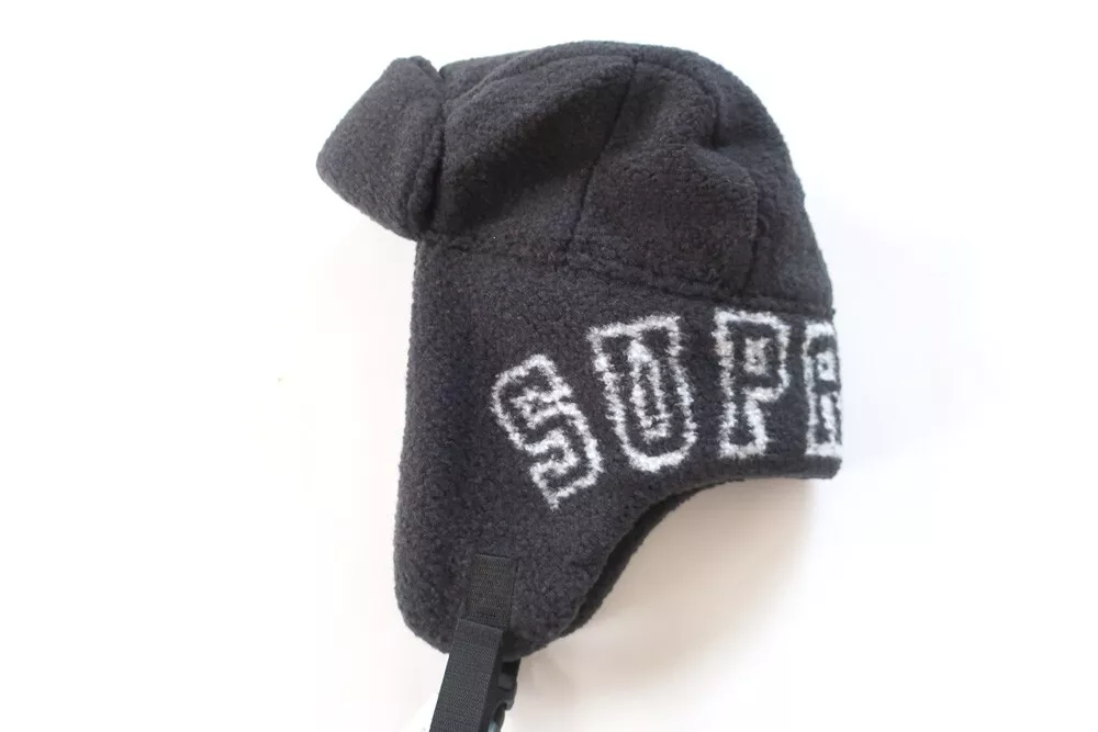(S/M) Supreme Shearling Trooper noir