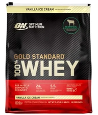 Optimum Nutrition Gold Standard 100% Whey Protein Powder, Vanilla 5.47lbs