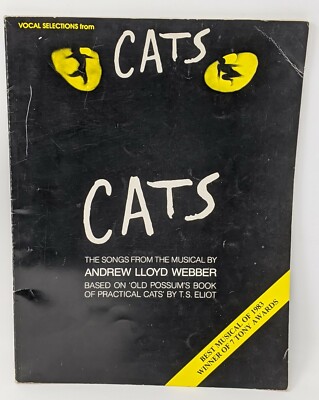 Cats: Vocal Selections Best Musical of 1983 Music Book