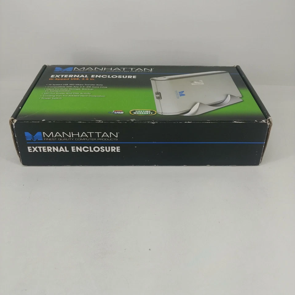 Vintage Manhattan External Enclosure USB 2.0 3.5" HDD w/ 120GB WD1200 HDD TESTED - Image 2 of 4