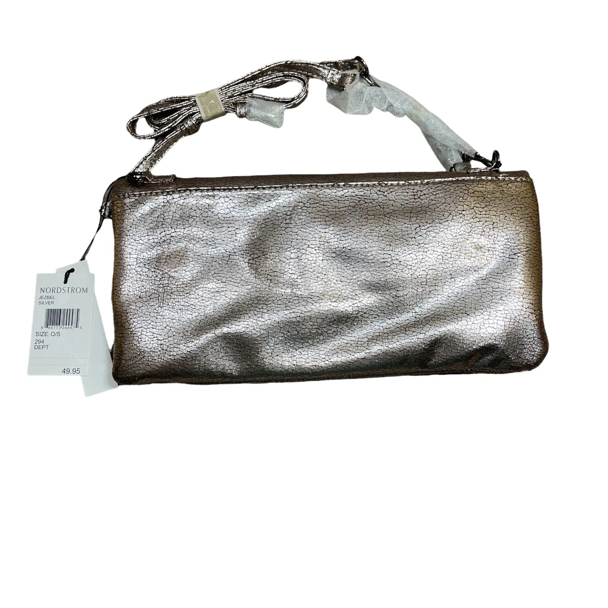 Sole Society JEZEBEL Metallic Foldover Clutch Purse Crossbody