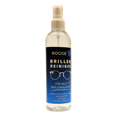 ROGGE Brillen Reiniger 250ml, für streifenfreien Glanz mit Anti-Statik -Effekt