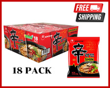 18 PACK - NONGSHIM SHIN RAMYUN SPICY BEEF RAMEN NOODLE SOUP 4.02 OZ./EA 
