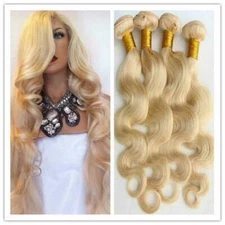 12A BLONDE 613# BRAZILIAN VIRGIN HUMAN HAIR BODY WAVE 3/4/5BUNDLES 300g,400g,500