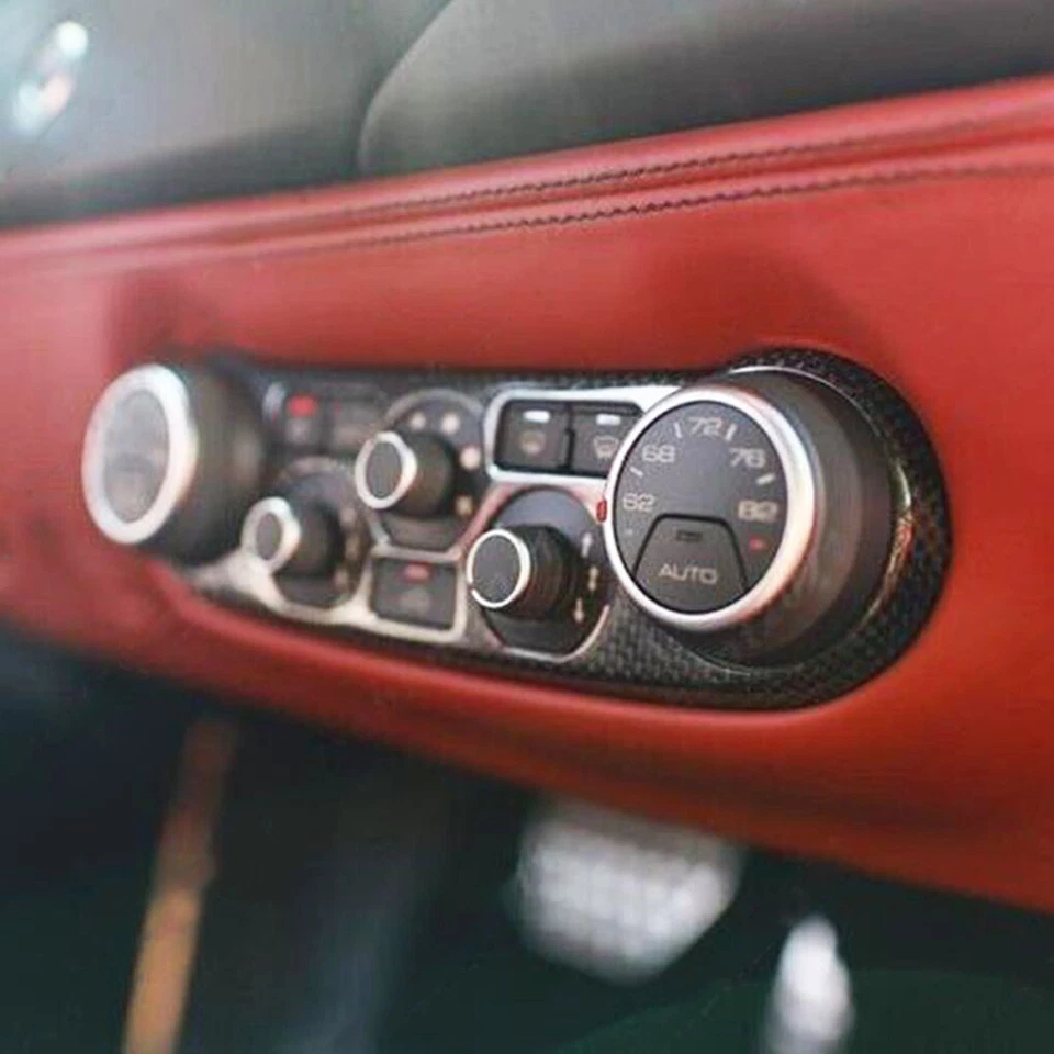 Dry Carbon Fiber For Ferrari 488 GTB Spider Interior AC Console Panel Cover Trim - Image 2 of 4