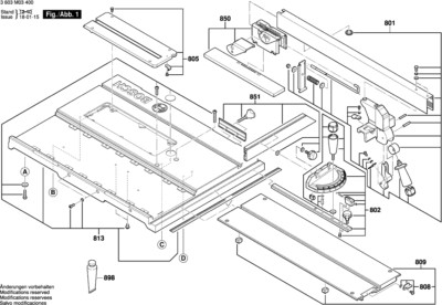 Bosch PTS 10 Tischkreissäge Ersatzteilliste 3603M03400 Original