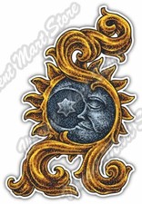 Moon Symbol Night Dark Star Car Bumper Vinyl Sticker Decal 3.5"X5"