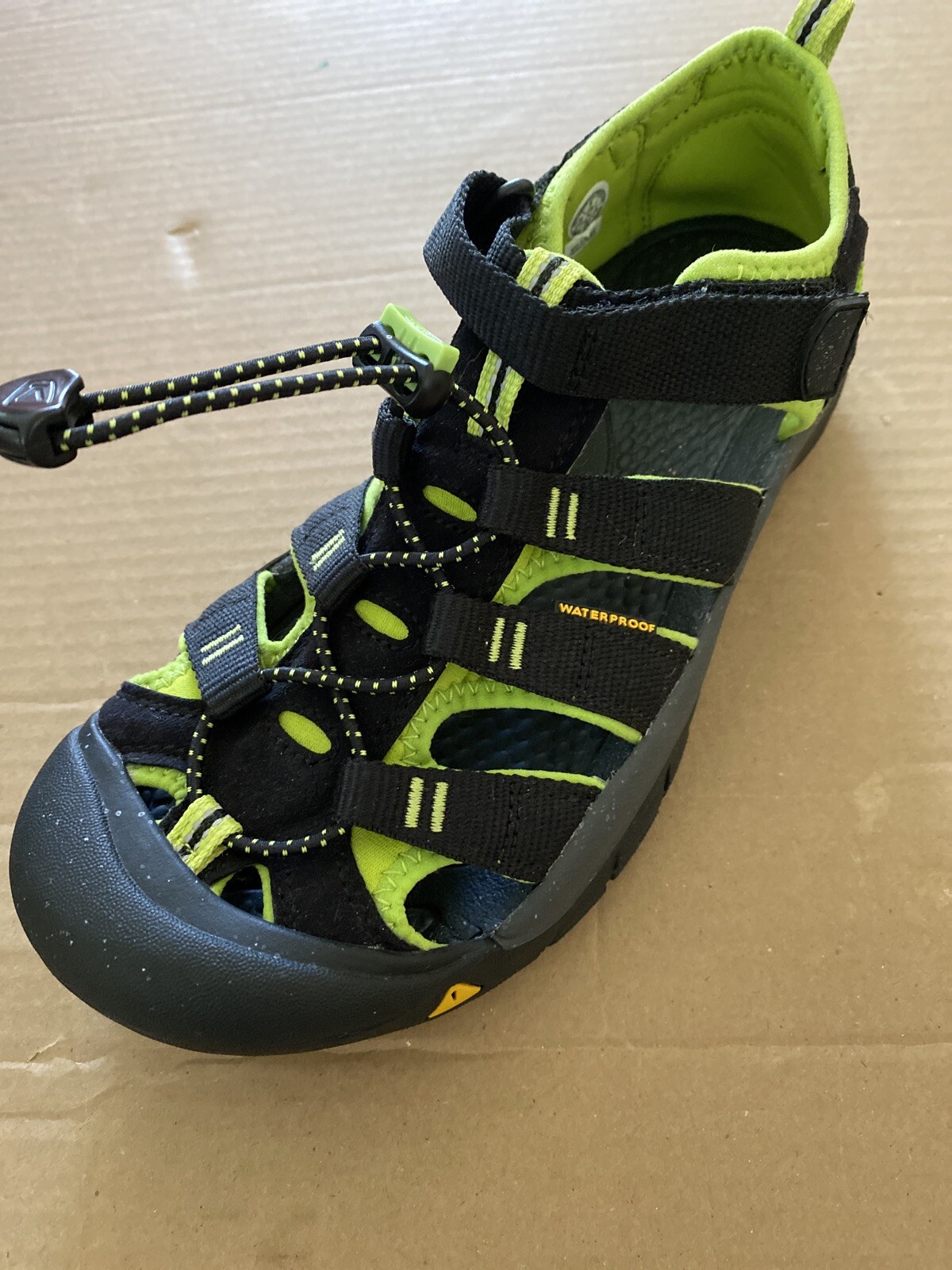 SANDALI ACQUA KEEN donna neri da trekking scarpe lacci in corda elastica taglia 6.