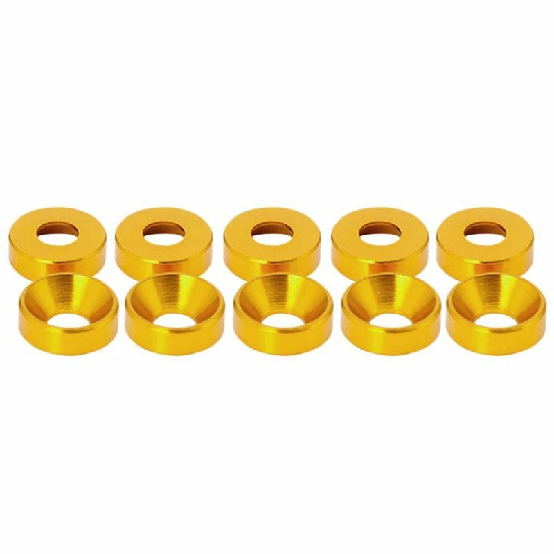 10 pieces/pack Aluminum M2-M6 Anodized Countersunk Head Bolt Washers Gasket - Image 3 of 4