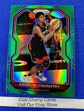 2021 #44 Angel McCoughtry WNBA Panini Prizm Basketball Green Prizm Aces