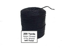 Heavy Duty Nylon Thread  200 Yards  STRONGEST Hand Sewing for Leather  BLACK