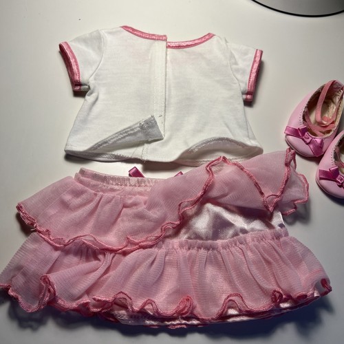 American Girl Bitty Baby Doll Sparkly Birthday Set Skirt Cake Shirt Bow Shoes - Picture 5 of 7