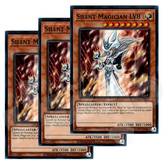 遊戯王　YuNo.8のカード Yugioh - Silent Magician LV8 x 3 - NM - Plus Free