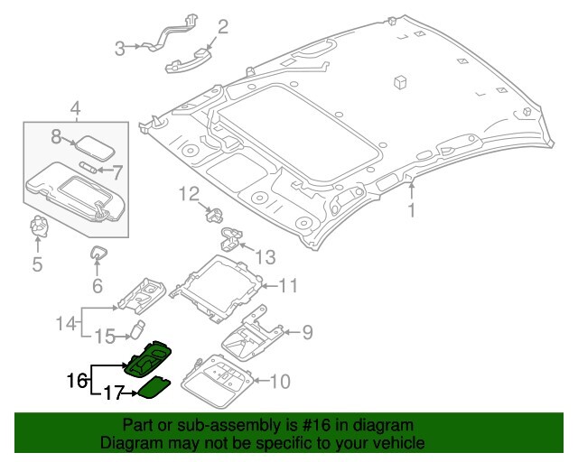 26462-3ta0a Nissan Cover Assy-personal Lamp RH 264623TA0A 26462-3ta0a Nissan Cover Assy-personal Lamp RH 264623TA0A