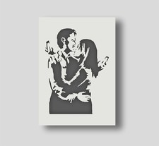 Banksy Mobile Lovers Stencil - Banksy stencil fai da te per pittura, arte da parete.