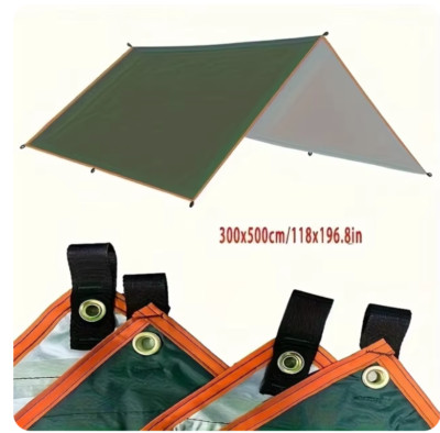 Ultraleichte wasserdichte Unterstandsplane für Camping Outdoor Aktivitäten 3x5M grün