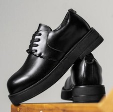 Men's Autumn Punk Lace Up Round Toe Business Casual Shoes Comfort Pumps Fashion