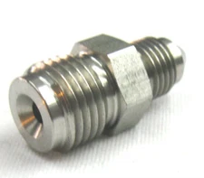 03 AN Male to 9/16"-18 Inv Flare Male Stainless St Straight Fitting master cyl