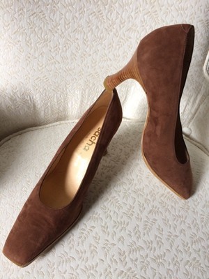 Sacha London 9 B Zapatos De Salón Zapatos De Tacón Cuero Gamuza Marrón  Habana usados una vez | eBay