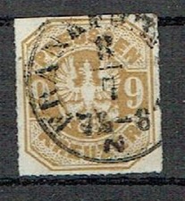 Preussen MiNr. 26 a gestempelt Eks Frankfurt / Main sehr gute Erhaltung