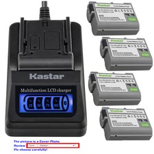 Kastar Battery LCD Quick Charger for Nikon EN-EL15 EN-EL15a  Nikon 1 V1 Camera