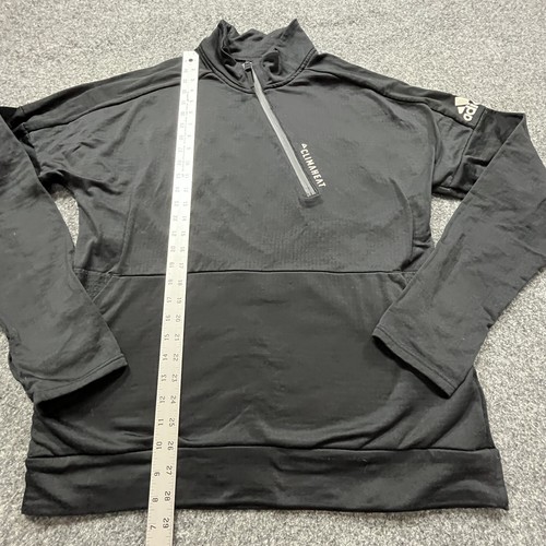 Adidas Climaheat ID 1/4 Zip Mens Size Large Black Jacket Sweatshirt Shirt Angle - Picture 13 of 16