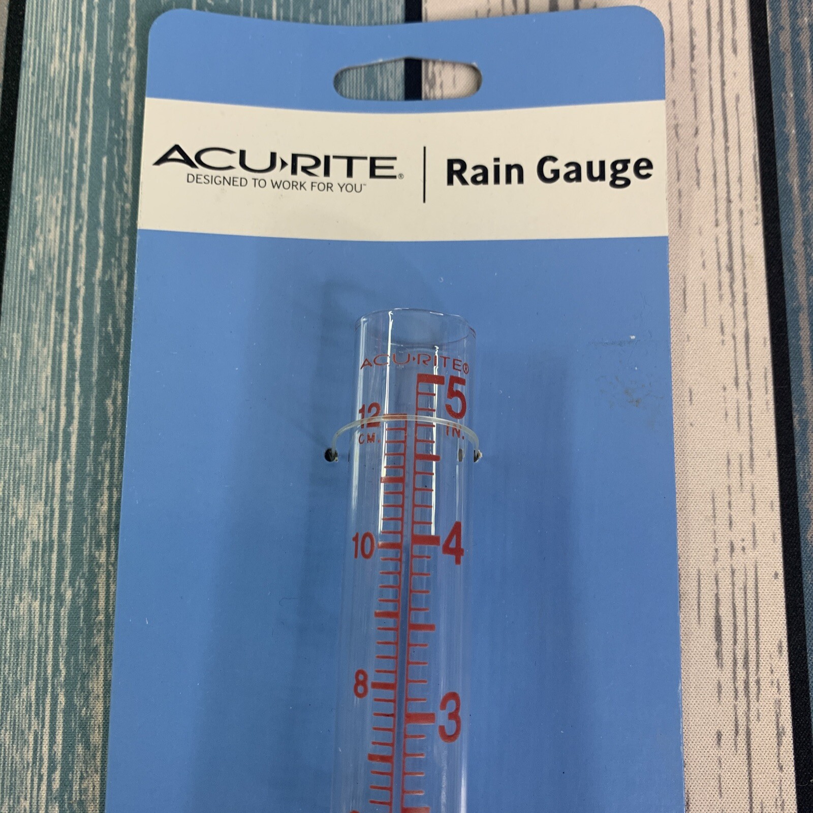 AcuRite 8.75" Capacity Glass Rain Gauge Clear Tube Yard Outdoor Home