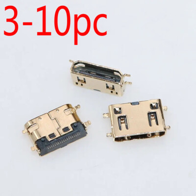 MINI HDMI 19P Female Socket Fixed Jack 19 Pin diy Adapter Plugs Connector Wire