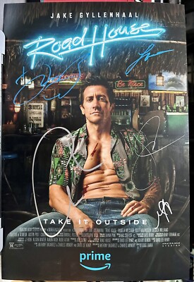 JAKE GYLLENHAAL SIGNED ROAD HOUSE POSTER 12X18 PHOTO CONOR MCGREGOR  AUTOGRAPH
