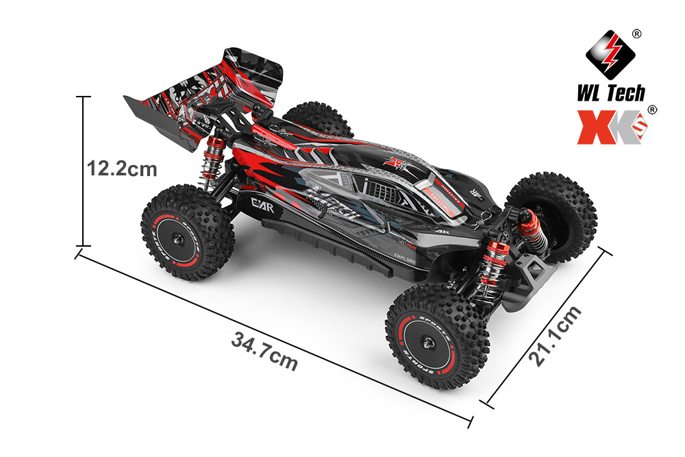 WLtoys XK 124010 RC Racing Car 55KM/H 2.4G High Speed Drift