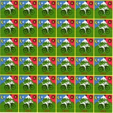 36 Bicycle Day Albert Hofmann BLOTTER ART perforated sheet paper psychedelic art