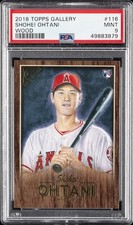 2018 TOPPS GALLERY WOOD #116 SHOHEI OHTANI ROOKIE RC PSA 9