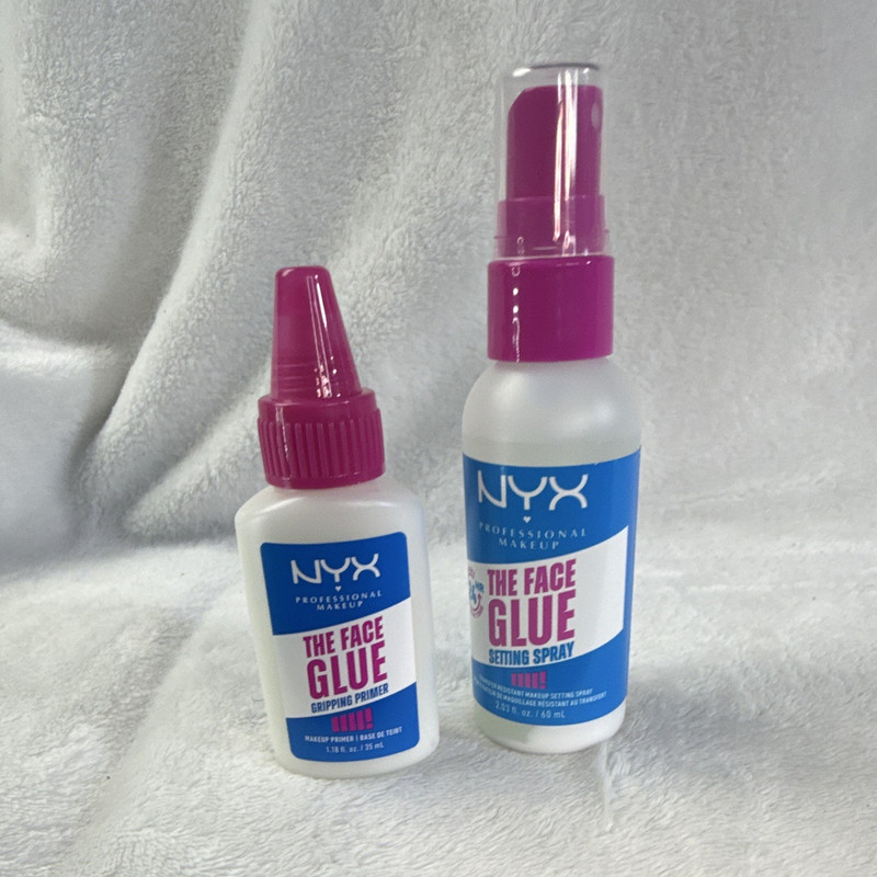 NYX Professional Makeup Face Glue Setting Spray 2.03 oz + Primer 1.18 oz
