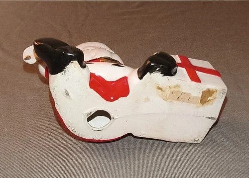 Vintage Ceramic Santa With Gift Christmas Taper Candle Holder image 7