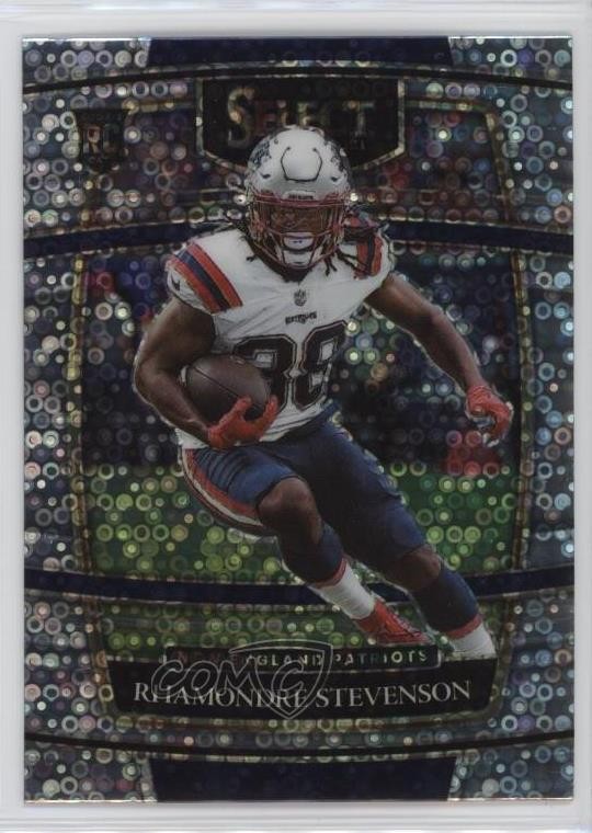 2021 Panini Select Concourse Disco Prizm Rhamondre Stevenson #75 Rookie RC 11o2
