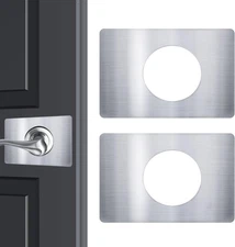 2pcs Door Hole Cover Plate Repair Plate Door Reinforcement Plate for Door Knob