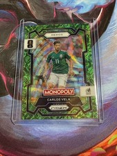 Carlos Vela 2026 Panini Prizm Monopoly FIFA World Cup Green Wave Color Match
