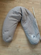 Stillkissen / Schwangerschaftskissen ~190cm grau Punkte Waschb&auml;r