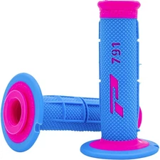 Pro Grip PA079100-389 791 Triple-Density MX Grips - Fuchsia/Light Blue Blue