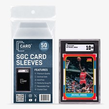 SGC Graded Card Sleeves 50 Count Exact Fit Resealable Slab Bags - Card Capsule