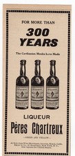 1910 Liqueur Pères Chartreux Ad Green and Ye...