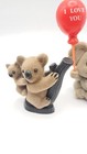Vintage Flocked Felt Koala Bear Plastic Baby Animal Figurines Set Of 3 — photo 4