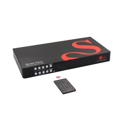 SIIG 4-Port 4K60 HDMI KVM Multiviewer, 4 in 2 Out, RS-232, CE-KV0J11-S1