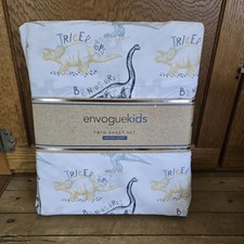 ENVOGUE Kids Twin 3pc Sheet Set Dinosaurs Extra Soft Bedding Prehistoric